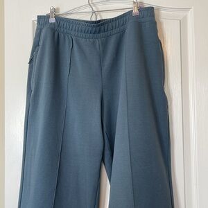 Old Navy Dynamic Fleece High Rise Wide Leg Sweat Pants Blue Gray XL